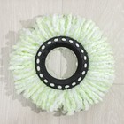 Швабра с отжимом и ведро на колёсиках с металлической центрифугой, 16,5 л, запасная насадка из микрофибры - Фото 7