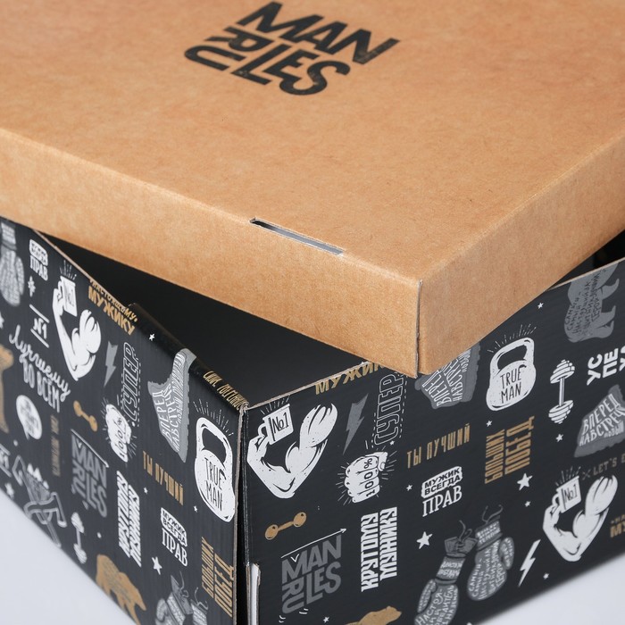 Коробка подарочная складная, упаковка, «Брутальность», 31,2 х 25,6 х 16,1 см - фото 1905590864