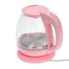 Чайник электрический Kitfort KT-653-2, стекло, 1 л, 1100 Вт, розовый - фото 9560415