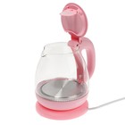 Чайник электрический Kitfort KT-653-2, стекло, 1 л, 1100 Вт, розовый - Фото 6