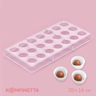Форма для конфет шоколада KONFINETTA «Комильфо», 28×14 см, 21 ячейка, пластик, прозрачная - Фото 8