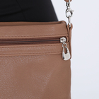 Сумка женская, отдел с перегородкой на молнии, наружный карман, регулируемый ремень, цвет светло-коричневый - Фото 4