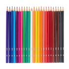 Карандаши пластиковые 24 цвета SFERIKI, шестигранные, 2.7 мм, в картонной коробке с европодвесом - Фото 2