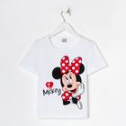 Футболка "Minnie 2", Минни Маус, р. 30, рост 98-104 см, белый - Фото 6