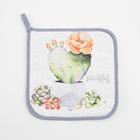 Прихватка Этель Love beautiful 19×19 см, 100% хлопок, саржа, ватин 250 г/м² - Фото 2