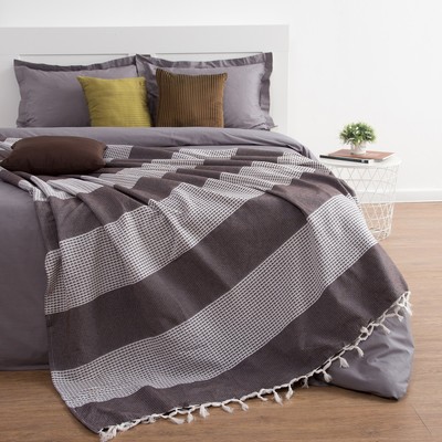 Плед-покрывало Elegance, 200х220 ± 5 см, цвет коричневый.