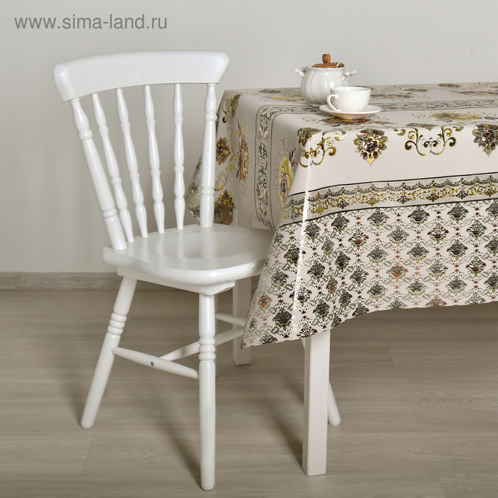 Клеёнка на стол на тканевой основе, ширина 137 см, толщина 0,25 мм, рулон 20 метров - Фото 1