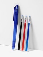 Ручка для ткани термоисчезающая, с набором стержней, белая, розовая, чёрная, синяя - Фото 1