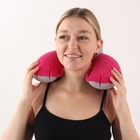 Подушка надувная для шеи, с подголовником, в чехле, 43×28 см, МИКС - Фото 5