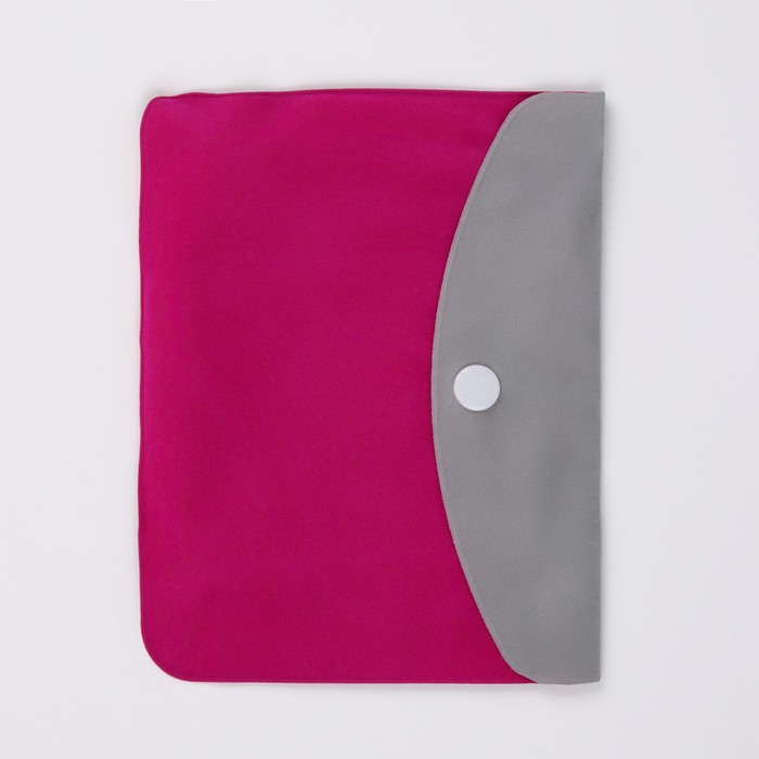 Подушка-воротник для шеи, с подголовником, надувная, в чехле, 43 × 28 см, цвет розовый - фото 1902661621
