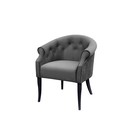 Кресло «Милан», ткань велюр, молдинг никель, опоры массив венге, цвет грей - фото 110416529