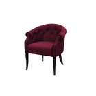Кресло «Милан», ткань велюр, молдинг никель, опоры массив венге, цвет берри - фото 110416530