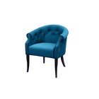 Кресло «Милан», ткань велюр, молдинг никель, опоры массив венге, цвет океан - фото 110416532