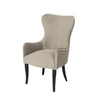 Кресло «Лари», ткань велюр, молдинг бронза, опоры массив венге, цвет боне - фото 298240812