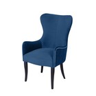 Кресло «Лари», ткань велюр, молдинг бронза, опоры массив венге, цвет океан - фото 110416535