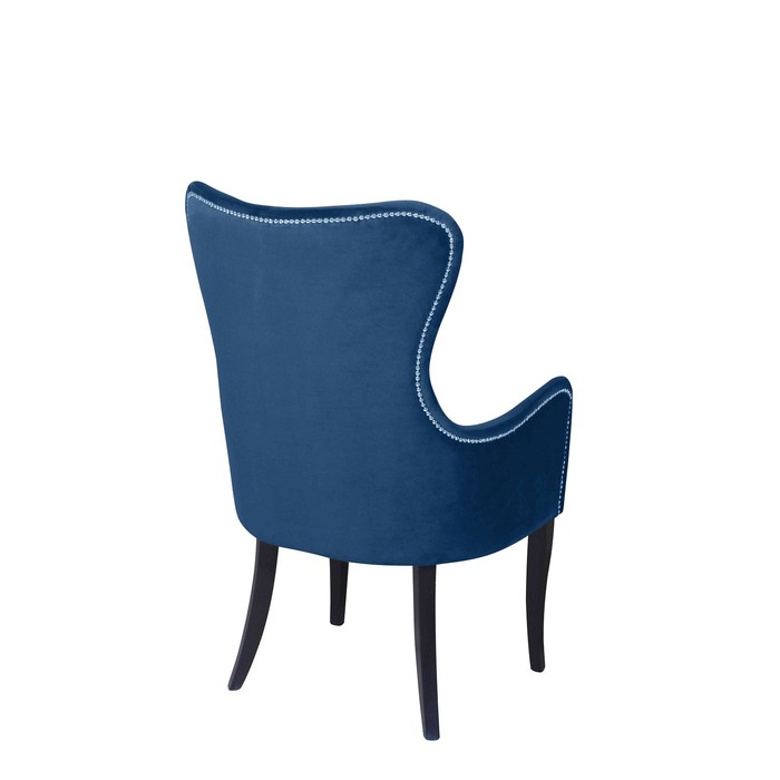 Кресло «Лари», ткань велюр, молдинг бронза, опоры массив венге, цвет океан - фото 1927501462