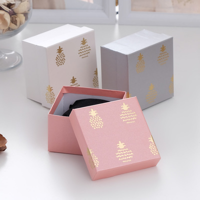 Коробочка подарочная под браслет/часы "Ананасы", 9*9, цвет МИКС