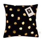 Подушка декоративная «Этель. Горошек», 40×40 см, велюр, чёрная - Фото 5