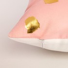 Подушка декоративная Этель «Горошек розовый», 40х40 см, велюр, 100% п/э - Фото 2