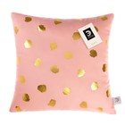 Подушка декоративная «Этель. Горошек», 40×40 см, велюр, розовая - Фото 5