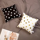 Подушка декоративная «Этель. Горошек», 40×40 см, велюр, белая - Фото 3