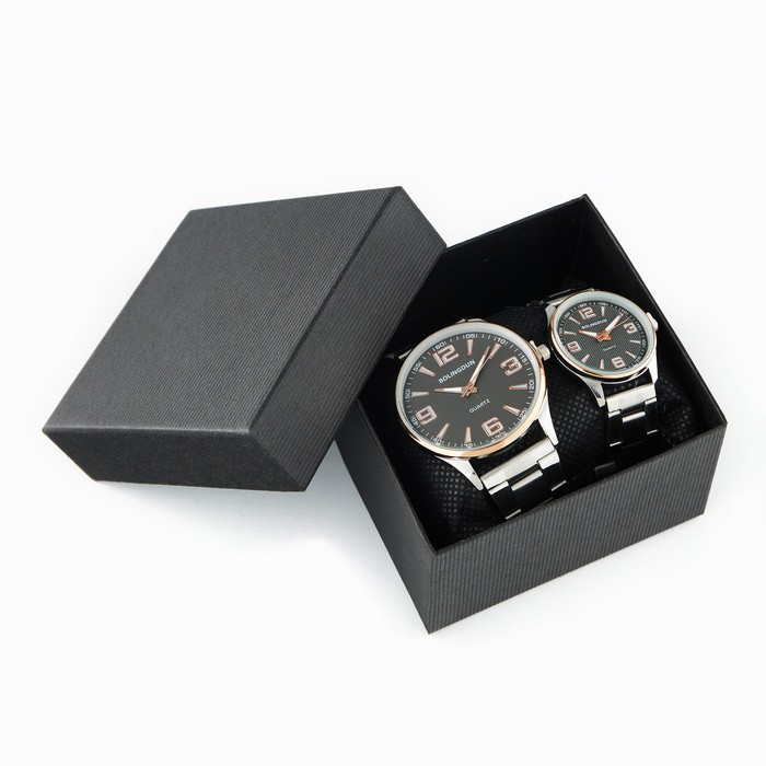 Подарочный набор унисекс Bolingdun, для нее и для него, часы наручные - 2 шт - Фото 1