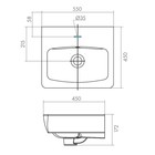 Раковина мебельная Santek «Нео-55» c отверстием под смеситель 4641786