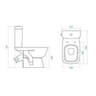 Унитаз компакт Santek «Нео Лайт» косой, 2- реж. арматура, сиденье дюропласт, softclose - Фото 8