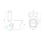 Унитаз компакт Santek «Нео» прямой, 2-режимная арматура, сиденье дюропласт - Фото 7