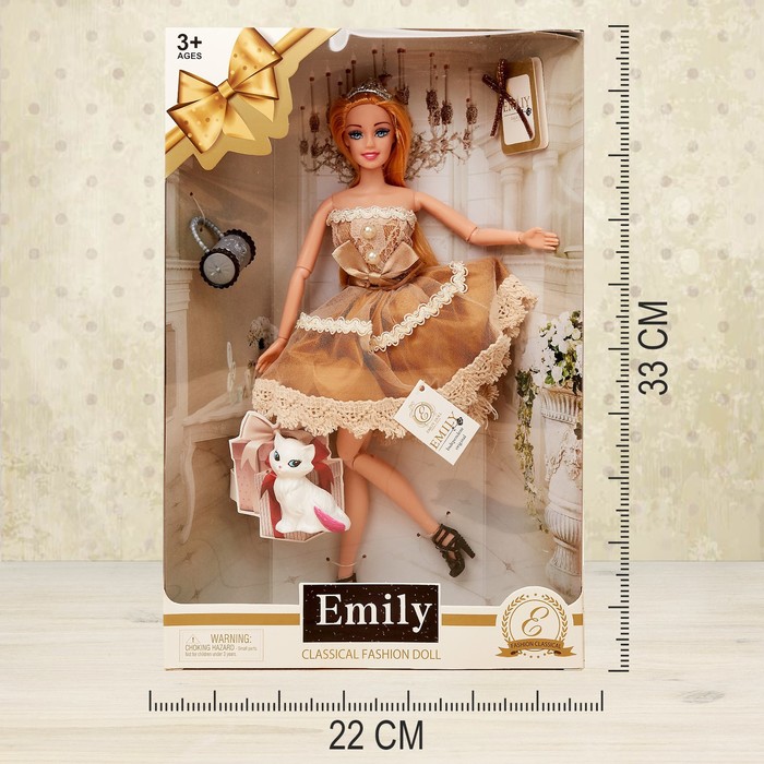 Кукла-модель «Эмели» в платье, с аксессуарами - фото 1907040544