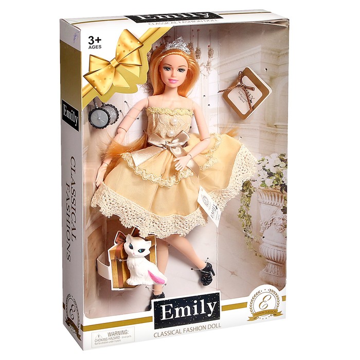 Кукла-модель «Эмели» в платье, с аксессуарами - фото 1907040549