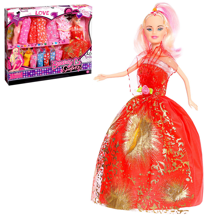 Кукла-модель «Лида» с набором платьев, МИКС - фото 1886424956