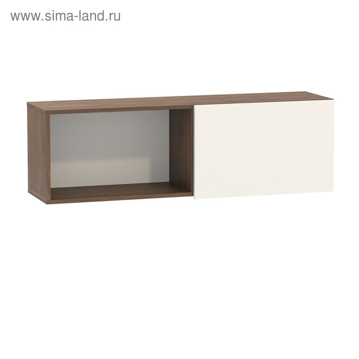 Шкаф навесной «Гринвич 08.117», 1 дверь, 1200×319×366 мм, цвет орех селект каминный/белый премиум - Фото 1