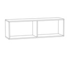 Шкаф навесной Гринвич 08.117 1 дверь, 1200х319х366, Орех селект каминный/Белый премиум 4648587