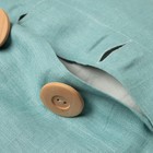 Наволочка декоративная 50х50см, однотонная, голубой, пуговицы,  100% хлопок - Фото 3