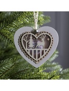 Ёлочная игрушка «Сердце с оленем», 10×10×2 см, 3 LED, от батареек, свечение тёплое белое - Фото 5