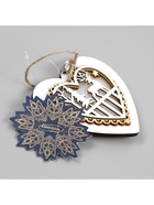 Ёлочная игрушка «Сердце с оленем», 10×10×2 см, 3 LED, от батареек, свечение тёплое белое - Фото 7