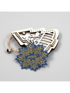 Ёлочная игрушка «Ёлочка с оленем», 10×10×2 см, 4 LED, от батареек, свечение тёплое белое - Фото 7