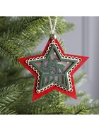 Ёлочная игрушка «Красная звезда с оленем», 10×10×2 см, 4 LED, от батареек, свечение тёплое белое - Фото 5