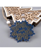 Ёлочная игрушка «Ёлочка в снежинках», 13×13×1 см, 3 LED, от батареек, свечение тёплое белое - Фото 7