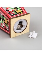 Ёлочная игрушка «Фонарь с Дедом Морозом», 12х8х8 см, 1 LED, от батареек, свечение тёплое белое - фото 6618205