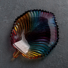 Блюдо стеклянное сервировочное «Жар птица», фигурное, 20,5×16,5 см - фото 321268875