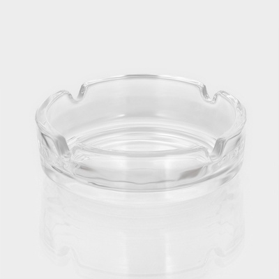 Пепельница «Классика» 9.5×3 см, стекло, прозрачная