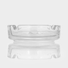 Пепельница «Классика» 9.5×3 см, стекло, прозрачная - Фото 2