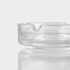 Пепельница «Классика» 9.5×3 см, стекло, прозрачная - Фото 3