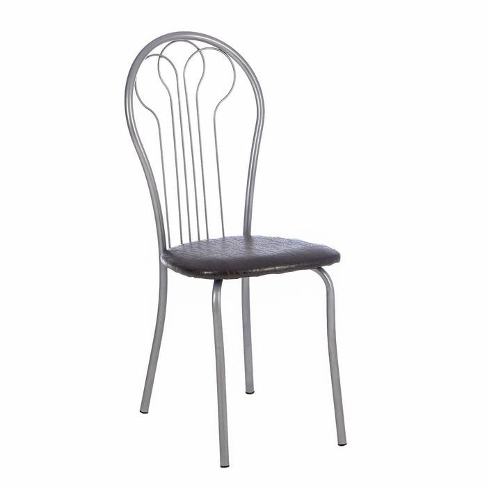 Стул "Венский", Серебристый металлик/Шоколадная рептилия - Фото 1