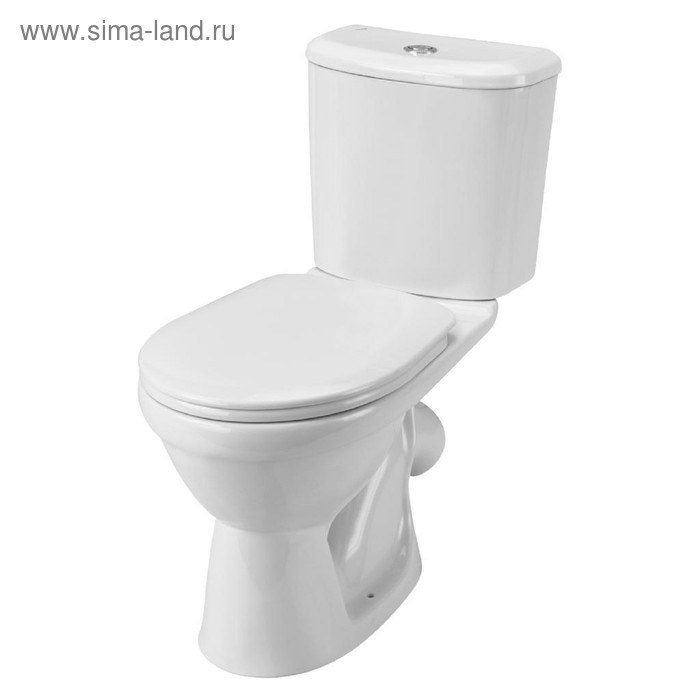 Унитаз компакт Santek «Бореаль» антивсплеск эконом, косой выпуск, 1-реж. арм., полипропилен