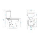 Унитаз компакт Santek «Паллада», горизонт. выпуск, 2-реж. арм., сиденье дюропласт 4648940