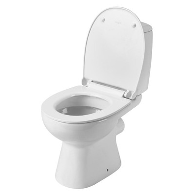 Унитаз компакт Santek «Цезарь» прямой выпуск, 2-реж. арм., дюропласт softclose тонкое