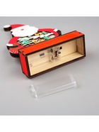 Светодиодная фигура «Дед Мороз» 24×13×5 см, дерево, от батареек АА×2, свечение тёплое белое - фото 65487819